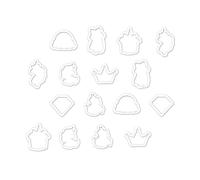 MAGICLULU 16pcs Plastic Fantasy Horse Cookie Cutters Baking Mould Set Multi-Function Flexible Lovely Biscuit Molds for DIY Baking and Cake Decoration Accessories