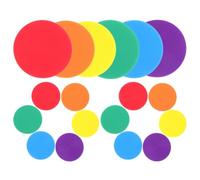 MAGICLULU 18pcs Flat round Plastic Soccer Training Discs Non-skid Flat Surface, Reduces Injury Risk, 4 Inch Colored Markers for Soccer Training and Classroom Use, for Youth and Drills
