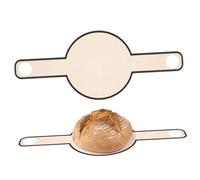 MAGICLULU 1pc Glass Fiber Baking Mat with Long Handles for Easy Dough Transfer Non-Stick Baking Tool for Bread and Cake High Temperature Resistant Brown