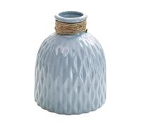 MAGICLULU 1Pc Nordic Simple Ceramic Flower Vase Blue Hydroponics Home Decoration House Ornament for Floral Arrangements present for Homeowners and Friends