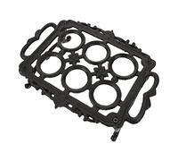 MAGICLULU 1pc Practical Cast Iron Egg Storage Rack Iron Art Desktop Egg Holder (black)