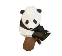 MAGICLULU 1PC Stereoscopic Paper Model Sitting Panda DIY Geometric Origami Ornament Iridescent Paper Craft for Home Decoration Easy Hand Assembly for Festivals and Parties
