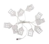 MAGICLULU 1pc Wooden House Light String LED Decor LED Lights Winter Light Decoration Tree Lights Christmas Rope Holiday Hanging Lamp Pre Lit Garland Seasonal Nativity Decor White