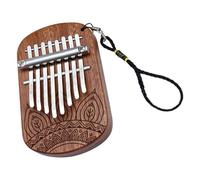 MAGICLULU 1pcs 8-key Kalimba Thumb Piano Lightweight Wood Musical Instrument with Unique Curve Body Design Easy to Learn Portable for Anytime and Anywhere
