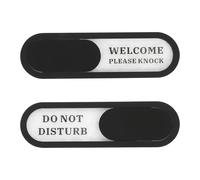 MAGICLULU 2-Pack Do Not Disturb Signs for Office Door, 7.5x2.2 Inch Acrylic Sliding Privacy Sign, Welcome Please Knock Indicator for Meeting Room, Home & Therapy Room