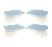 MAGICLULU 2 Pairs 5cm Heel Lift Insoles for Men and Women, Adjustable 3 Layered Soft Silicone Invisible Shoe Inserts with Knitted Fabric for All-Day Comfort and Simple Insertion, for Outdoor