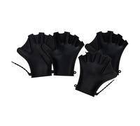 MAGICLULU 2 Pairs Adjustable Silicone Swim Training Gloves Webbed Hand Paddles for Water Resistance Strengthening Adult Swim Mitts for Pool Sports Soft Swimming Fins