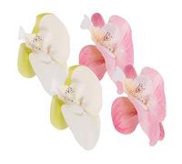 MAGICLULU 2 Pairs Butterfly Orchid Flower Shoe Clips Transformative Shoe Clips Plastic Sturdy Elegant Vibrant Floral Design for Summer Vacations
