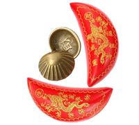 MAGICLULU 2 Pairs Divination Cups Made of Synthetic Material, Sturdy and Will Not Fade Easily, Suitable for Temple Ornament and Worship, Chic and Bright Design for Friends Who Believe