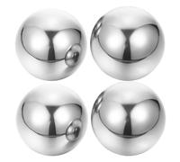 MAGICLULU 2 Pairs Massage Balls Solid Stainless Steel Hand Exercise Balls for Strength Portable Smooth Massage Experience Silver Round Relaxation Use at Home