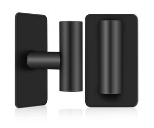 MAGICLULU 2 Pcs Black Stainless Steel Self Adhesive Coat Hooks | Wall Protection, Easy Installation, Minimalist Modern Look, for Entry Closet, Kitchen Utensils with Loops