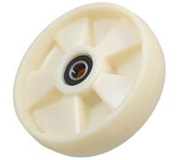 MAGICLULU 2 Pcs Caster Wheels Pallet Jack Truck Wheels Nylon Swivel Function Noise Reduction Beige 200x50 Mm Axle 47mm with Ball Bearings for Supermarkets and Logistics Centers