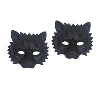 MAGICLULU 2 pcs Mask for Halloween Cosplay Festival Dance Party Masquerade Lifelike PU Foam Animal Masque Decoration Breathable Full Face Costume Accessory