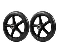 MAGICLULU 2 Pcs Multipurpose Front Wheel Replacement for Wheelchair and Walker, 8-inch Solid Heavy Duty Universal Caster Wheel Accessory for Elderly Mobility Aids