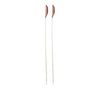 MAGICLULU 2 Pcs Professional Khaki Bamboo Yangqin Skewers Ebony Tips Polished Elastic Dulcimer Accessories for Performance