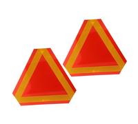 MAGICLULU 2 Pcs Slow Moving Vehicle Sign Triangle Reflective Board Aluminum Rear Warning for Trailer Boats Minibuses Trucks Campers Agricultural Equipment Safety