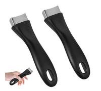 MAGICLULU 2 Pcs Stainless Steel Frying Pan Removable Handle with Ergonomic Design and Sturdy Construction, Anti Scalding Panhandle for Kitchen Cooking Utensil Accessory