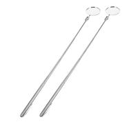 MAGICLULU 2 Pcs Telescoping Inspection Mirror with Long Handle Round High Definition Mirrors for Automotive Chassis and Pipe Checking Mechanics Tool for Technicians and Contractors