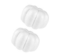 MAGICLULU 2 Pcs White Artificial Pumpkins DIY Craft Foam Simulation Pumpkin Mold for Halloween Fall Thanksgiving Decoration Fake Model for Photography Props
