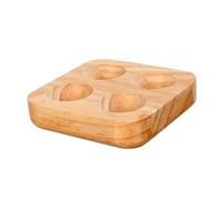 MAGICLULU 2 pcs Wooden Egg Holder Tray Double Row Slot Kitchen Egg Storage Container for Refrigerator Protective Rustic Display Organizer for Home and Restaurant Use