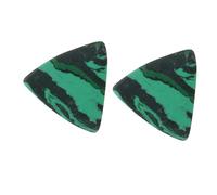 MAGICLULU 2 Pieces Green Emerald Large Triangle Guitar Picks Portable Bass Plectrums Musical Instrument Accessories for Practice and Performance