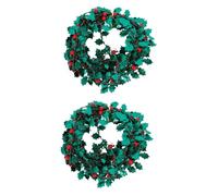 MAGICLULU 2 Rolls Christmas Wire Striped Mashers Nativity Accessories Table Decoration Mantel Clock Living Room Glitter Desktop Decoration Home Hanging Lantern Vintage Decor Green Iron Wire