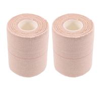 MAGICLULU 2 Rolls Cotton Cohesive Bandages Beige 2 Rolls Self Adhesive Stretchable Compression Tape for First Aid Support and Sports Training