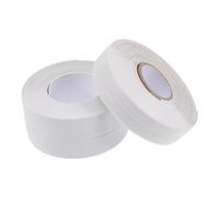 MAGICLULU 2 Rolls Self-adhesive Caulk Strip Tape for Wall and Floor Gaps Sealing Flexible Baseboard Sealant for Kitchen and Bathroom White Cotton Paper Tape Easy Cut and Peel Application