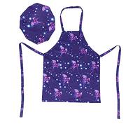 MAGICLULU 2 Sets 2 Pcs Children's Apron Kids Overalls Kid Apron Kids Aprons Cute Kitchen Aprons Chef Cap Chef Apron Adorable Head-wear Polyester Apron Kitchen Supplies Earth Tones