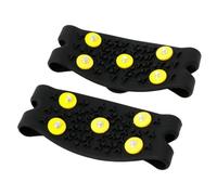 MAGICLULU 2 Sets Five Spike Shoe Cover Anti-slip Ice Grippers Outdoor Style Silicone Steel Material Low Temperature Resistance Strong Grip for Mountaineering Shoes and Boots on Rainy Days