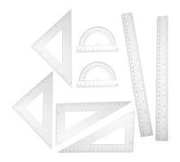 MAGICLULU 2 Sets Geometry Ruler Measuring Tool Set with Protractor, 30cm Triangle Rulers and Straight Edge for School Maths, Drafting, and Gcse Geometry