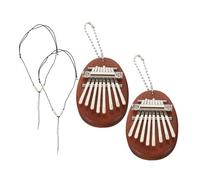 MAGICLULU 2 Sets Portable Mini Kalimba Thumb Piano in Sapele Wood Waterdrop Shape Musical Instrument for Beginners and Music Lovers Compact Finger Piano with Rich Resonance and Easy Learning