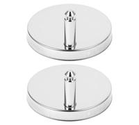MAGICLULU 2 Sets Stainless Steel Toilet Seat Hinges with Top Fixing Screws 60mm Q-Leg Single Joint Toilet Lid Connect Hinges Replacement Parts for Bathroom Fixtures