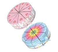 MAGICLULU 2 Sets Triangle Cake Paper Boxes with Cute Colorful Design, 10pcs Sweet Cake Shaped Biscuit Ornament Containers for Christmas Party Favors and Wedding Decorations