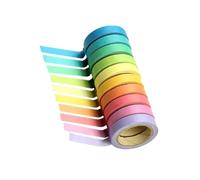 MAGICLULU 20 Rolls Rainbow Washi Paper Tape Pure Color Decorative Masking Tape for DIY Craft Scrapbooking Wrapping Colorful Creative Stationery Decoration