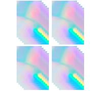 MAGICLULU 20 Sheets Assorted Colour Holographic Engraving Film Paper Decals for DIY Craft Paper Suitable for Hand Account and Calendars Decoration