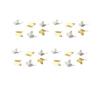 MAGICLULU 200 Pcs DIY Iron Charms Material 1mm Hole Plating Iron Accessories for Hairpin and DIY Hairband Gold Silver Assorted Color Festive Chic Style Hair Accessories for Women