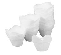 MAGICLULU 200pcs Lotus Parchment Cupcake Liners Greaseproof Tulip Dessert Wrappers Standard Baking Cups for Weddings Birthdays Showers Easy-Release Paper Muffin Cases