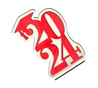 MAGICLULU 2024 Graduation Season Wooden Sign Class of 2024 Decor Desk Cap Ornament