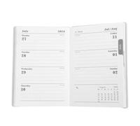 MAGICLULU 2026 Small Daily Planner Notebook A7 Pocket Size English Work Organizer with Weekly Monthly Schedule Pink Striped Cover Compact Travel Business Planner for Men and Students