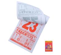 MAGICLULU 2027 Chinese Lunar Calendar Wall Planner with Vertical Script and Festival Tracker, Traditional Paper Tear-off Calendar in Red for Home and Farm Work, Classic Rectangular Design