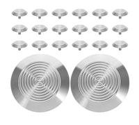 MAGICLULU 20pcs 304 Stainless Steel Blind Road Studs Nonslip Pineapple Texture, Tactile Warning Nail Studs for Sidewalk Safety, Walkway Guidance Markers for Visually Impaired, 3.5x3.5x0.5cm