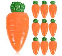 MAGICLULU 20pcs Flatback Carrot Charms Easter Resin Carrot Craft Embellishments Kawaii Vegetable Fruit Buttons Clay Beads for Miniature Fairy Garden DIY Hair Accessories