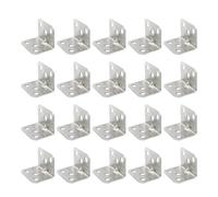MAGICLULU 20pcs L-Shaped Right Angle Iron Brackets Corner Brace Shelf Supports Wall Hanging Heavy Duty for Furniture and Cabinet Installation