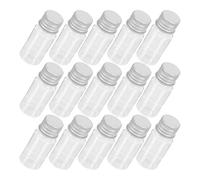 MAGICLULU 20pcs Mini Aluminum Travel Bottles Small Paint Mixing Bottles Plastic Cylinder Vials for Makeup Sample Containers Scientific Experiment Tubes Portable Leakproof Storage