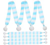 MAGICLULU 20pcs Mini Scarves Flexible Mini Scarf for Toy Figurines blue and snowy white stripe pattern for party supplies Decor
