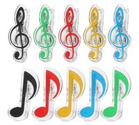 MAGICLULU 20pcs Music Note Paper Clips Book Page Holders Abs Material Assorted Colours Prevent Pages from Being Blown Sturdy Not Easy to Bend for Music Class Accessories