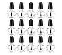 MAGICLULU 20pcs Nail Polish Bottle Empty Glass Vial for DIY Nail Art Storage Portable Brush for Home Use