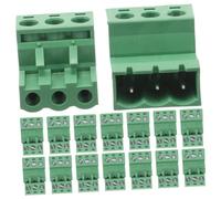 MAGICLULU 20Pcs Pcb Terminal Block Connector Space Saving Plug for Easy Installation in Power Distribution and Grounding Applications Green Design