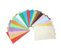MAGICLULU 20pcs Self Adhesive Glitter Sheets DIY Craft for Origami Present Wrapping Scrapbooking Sparkling Material for Creative Projects and Decorations
